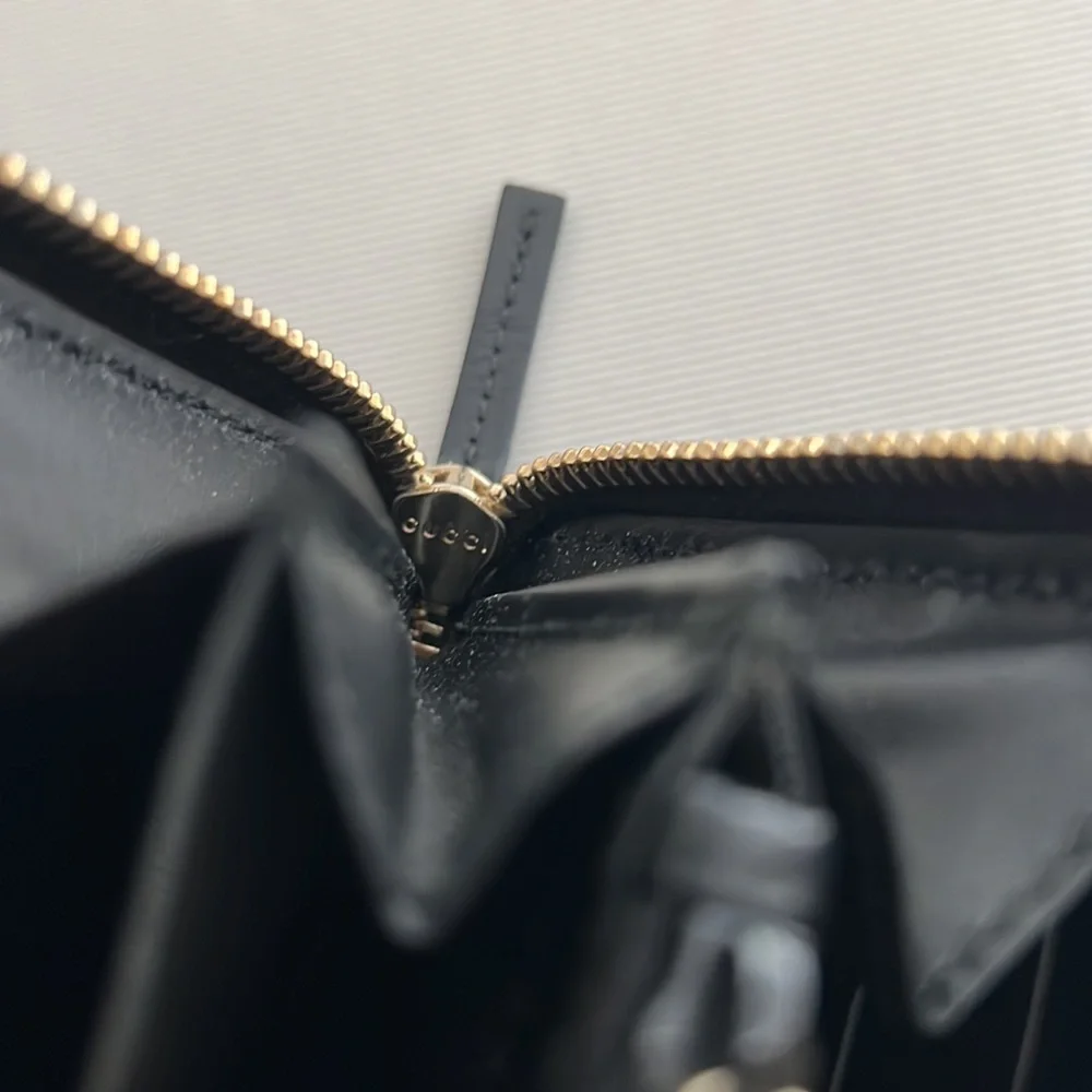 🖤🖤Gucci GG Guccissima Bow Zip Wallet - Picture 15 of 17